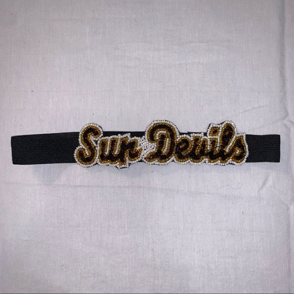 Glam Fans Sun Devils Beaded Headband CA - Picture 1 of 8